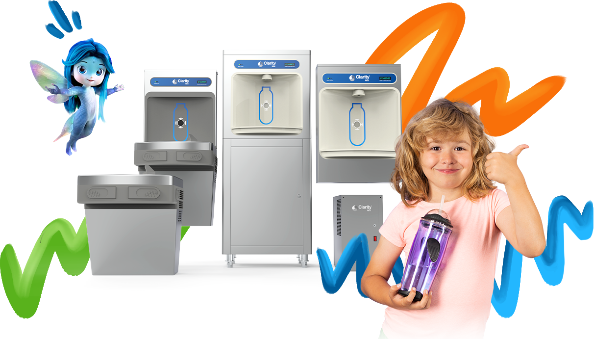 Bebederos y estaciones de llenado Clarity Nixi de agua purificada