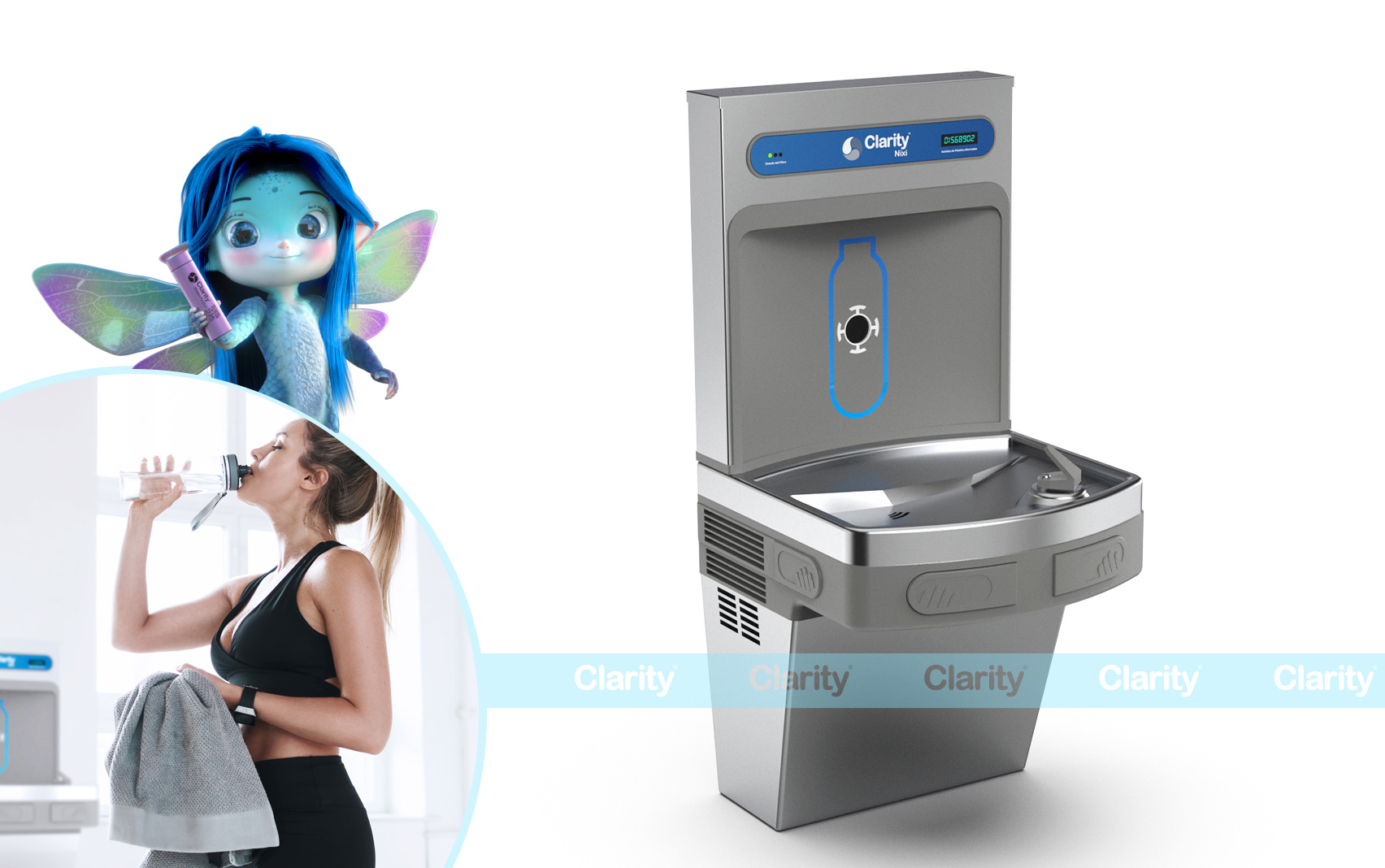 Bebedero de Agua Fría con Rellenabotellas NIXI